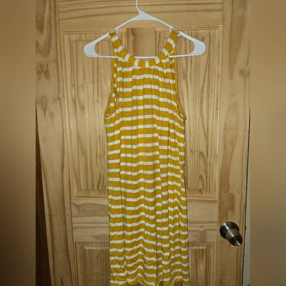Womens market and Spruce dress size large gold & White - Picture 1 of 3